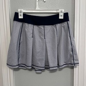 Kyodan navy blue and white striped tennis skirt